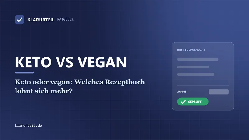 Keto oder vegan: Welches Rezeptbuch lohnt sich mehr?