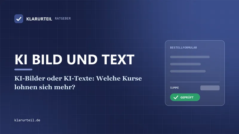 KI-Bilder oder KI-Texte: Welche Kurse lohnen sich mehr?