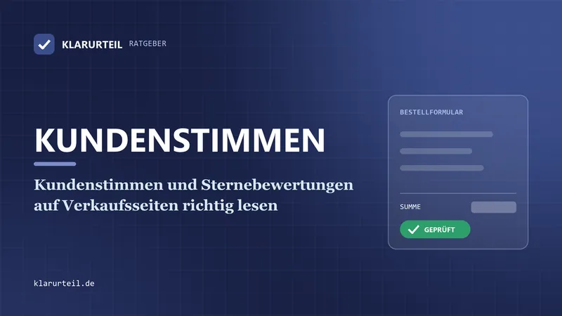 Kundenstimmen und Sternebewertungen auf Verkaufsseiten richtig lesen
