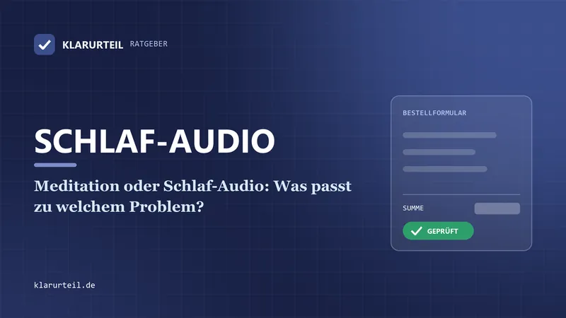 Meditation oder Schlaf-Audio: Was passt zu welchem Problem?