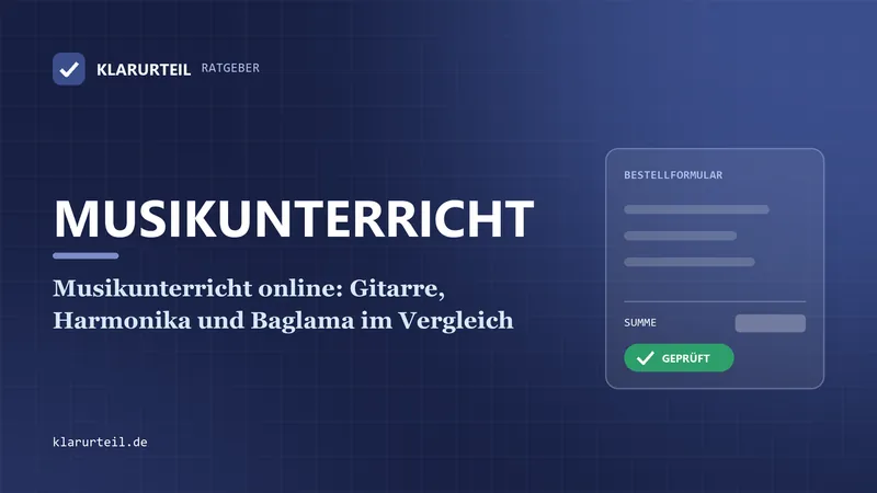 Musikunterricht online: Gitarre, Harmonika und Baglama im Vergleich