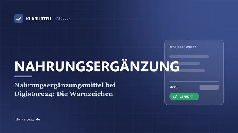 Nahrungsergänzungsmittel bei Digistore24: Die Warnzeichen