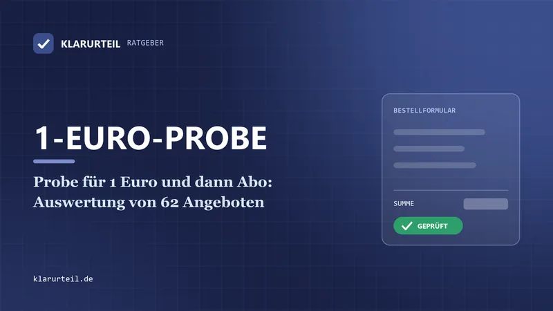 Probe für 1 Euro und dann Abo: Auswertung von 62 Angeboten