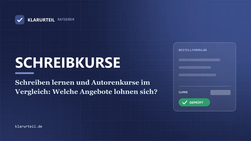 Schreiben lernen und Autorenkurse im Vergleich: Welche Angebote lohnen sich?