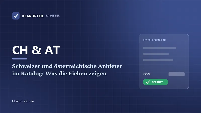 Schweizer und österreichische Anbieter im Katalog: Was die Fichen zeigen