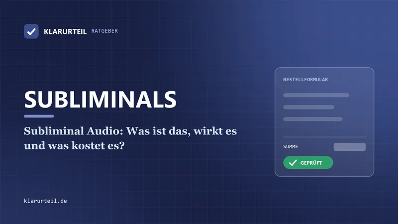 Subliminal Audio: Was ist das, wirkt es und was kostet es?