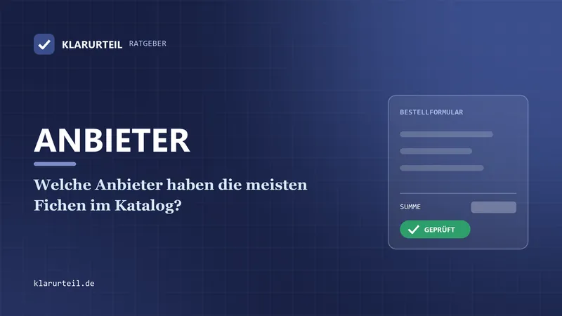 Welche Anbieter haben die meisten Fichen im Katalog?