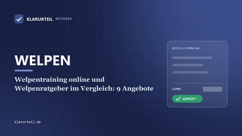Welpentraining online und Welpenratgeber im Vergleich: 9 Angebote