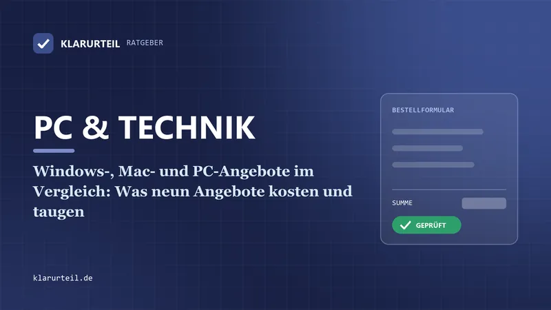 Windows-, Mac- und PC-Angebote im Vergleich: Was neun Angebote kosten und taugen