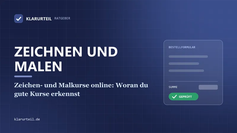 Zeichen- und Malkurse online: Woran du gute Kurse erkennst